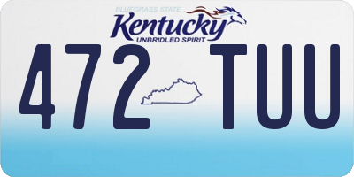 KY license plate 472TUU