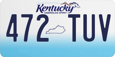 KY license plate 472TUV