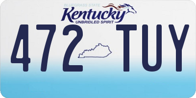 KY license plate 472TUY