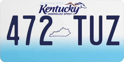 KY license plate 472TUZ