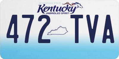 KY license plate 472TVA
