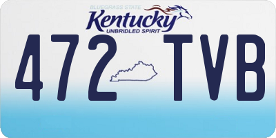 KY license plate 472TVB