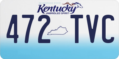 KY license plate 472TVC