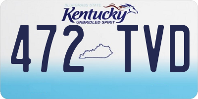 KY license plate 472TVD