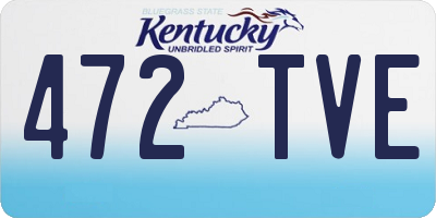 KY license plate 472TVE