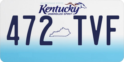 KY license plate 472TVF