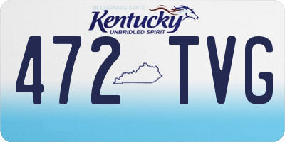 KY license plate 472TVG