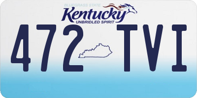 KY license plate 472TVI