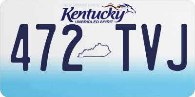 KY license plate 472TVJ