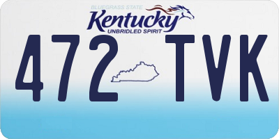 KY license plate 472TVK