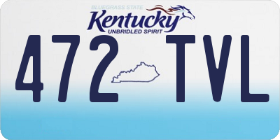 KY license plate 472TVL