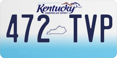 KY license plate 472TVP