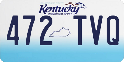 KY license plate 472TVQ