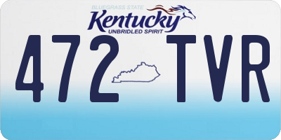 KY license plate 472TVR