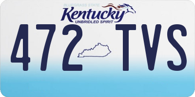 KY license plate 472TVS