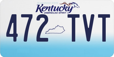 KY license plate 472TVT