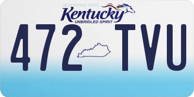 KY license plate 472TVU