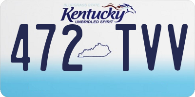 KY license plate 472TVV
