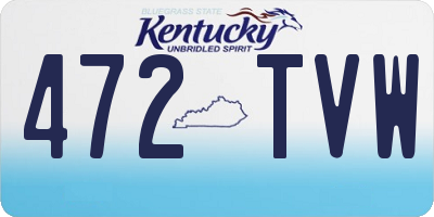 KY license plate 472TVW