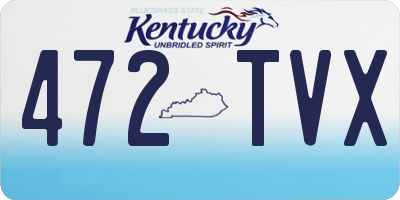 KY license plate 472TVX