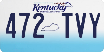 KY license plate 472TVY