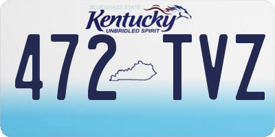 KY license plate 472TVZ