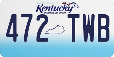 KY license plate 472TWB