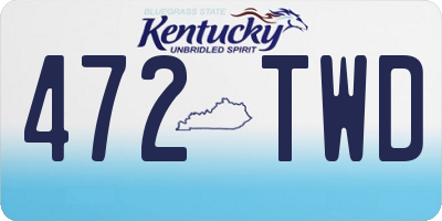 KY license plate 472TWD