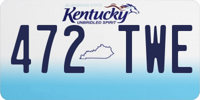 KY license plate 472TWE