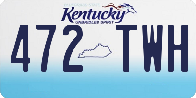 KY license plate 472TWH