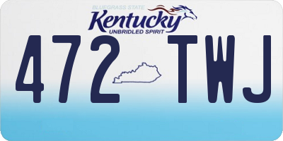 KY license plate 472TWJ