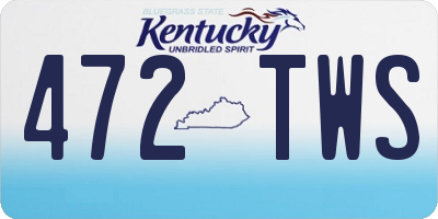 KY license plate 472TWS