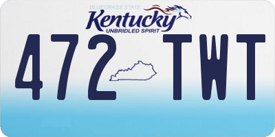 KY license plate 472TWT