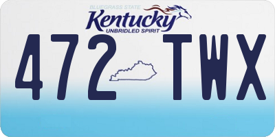 KY license plate 472TWX