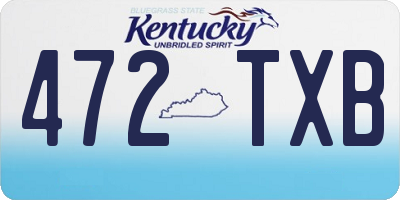 KY license plate 472TXB