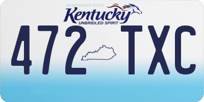 KY license plate 472TXC
