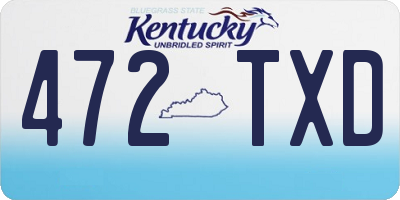 KY license plate 472TXD