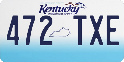 KY license plate 472TXE