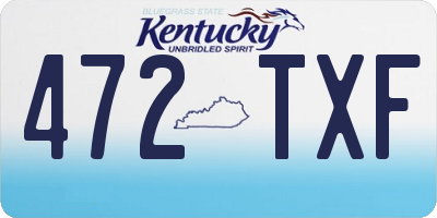 KY license plate 472TXF