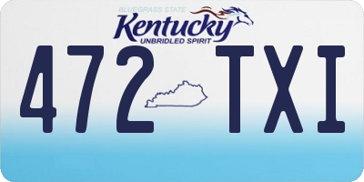 KY license plate 472TXI