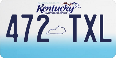 KY license plate 472TXL
