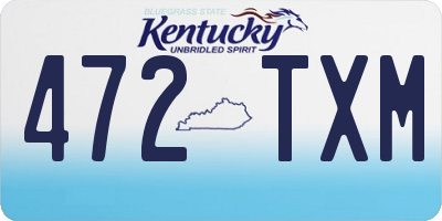 KY license plate 472TXM