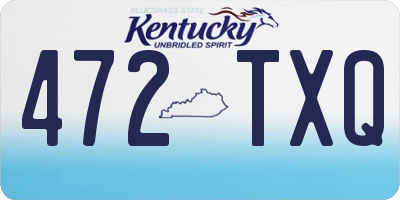 KY license plate 472TXQ