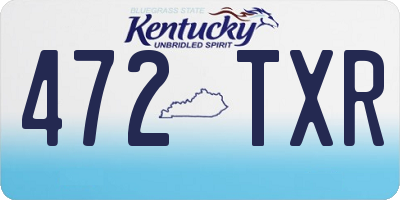 KY license plate 472TXR