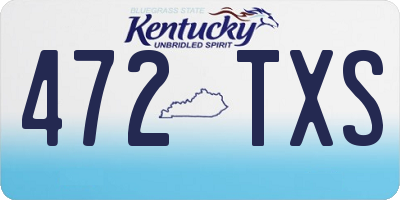 KY license plate 472TXS