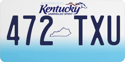KY license plate 472TXU