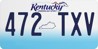KY license plate 472TXV