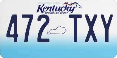 KY license plate 472TXY