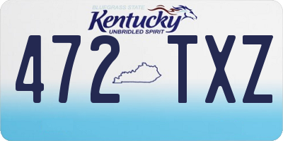 KY license plate 472TXZ