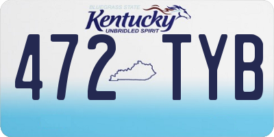 KY license plate 472TYB